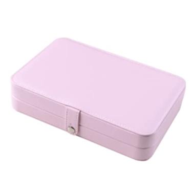 Imagem de Organizador de joias caixa de joias de couro macio estojo de armazenamento de joias caixas organizadoras de joias para mulheres estojo de joias armazenamento de exibição de joias/89