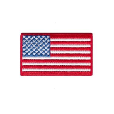 Imagem de Ruoming 1 peça de adesivos da bandeira dos Estados Unidos, bordado a ferro ou costurado, tático, militar, nacional dos Estados Unidos (Estados Unidos)