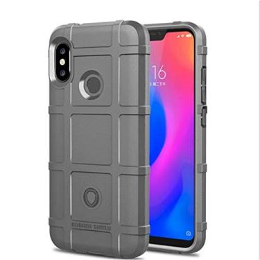 Imagem de Capa para Xiaomi Mi A2 Lite, proteção robusta, material TPU de fibra de carbono, suave antiderrapante, macia, anti-impressão digital, capa totalmente protetora para Xiaomi Mi A2 Lite