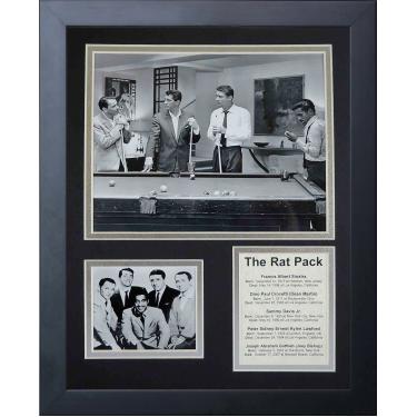 Imagem de Mesa de bilhar colecionável The Rat Pack Group | Colagem de fotos emoldurada para decoração de parede - 30,5 x 38,1 cm | Legends Never Die (16214U)