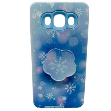 Imagem de Capa Celular Compatível com Samsung Galaxy J5 Metal 2016 SM-J510 Com Suport Para Dedos (Blue Snow)
