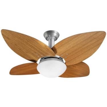 Imagem de Ventilador de Teto Jet Aspen Venti-delta Prata 4Pás Freijó 220 V + Con