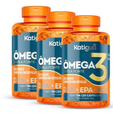 Imagem de Kit 3 Omega 3 Tripla Fonte 1000MG 120CAPS - Katiguá, NATURAL