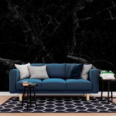 Imagem de Papel de Parede Painel 3D Mármore Preto 2,5M Vinilico Revestimento Aut