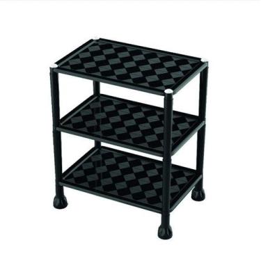 Imagem de Organizador Modular 3 andares em Plástico Preto - UNINJET 