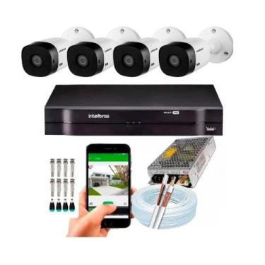 Imagem de Kit 4 Câmeras Intelbras 1120b Dvr 4 Canais Lançamento - Sem Hd