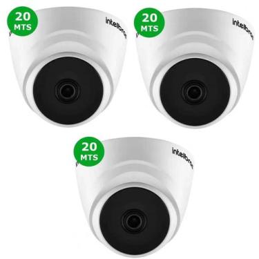 Imagem de kit 3 Câmera de segurança Intelbras VHL 1120 D 3,6mm 20m com resolução