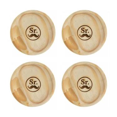 Imagem de Porta Copo Madeira com 4 Peças Sr. Homenagem aos Pais - Wolff