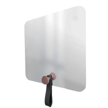 Imagem de Espelho Funcional Hook Rosa Alça Preta 50x50 Cm Quadrado - e2g Design