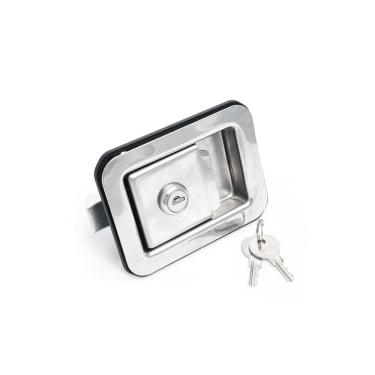 Imagem de Maçaneta Externa Polído Aço Inox Bagageiros Baús ônibus [F103]