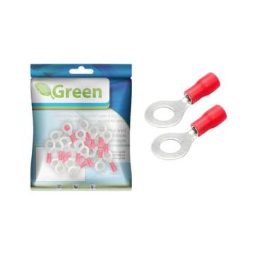Imagem de 20X Terminal Olhal 6 Pré-isolado Vermelho 0,50 Até 1,50mm² - GREEN