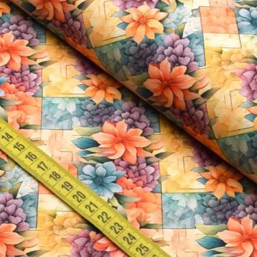 Imagem de Tecido Estampado Para Patchwork - Vitral 2 (0,50x1,50) - Fabricart