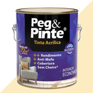 Imagem de Tinta Acrílica para Parede Peg e Pinte 3,6L Eucatex, Pérola Taiti