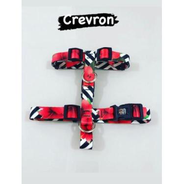 Imagem de Peitoral h + guia (chevron) - tamanho m - GUI DOGS