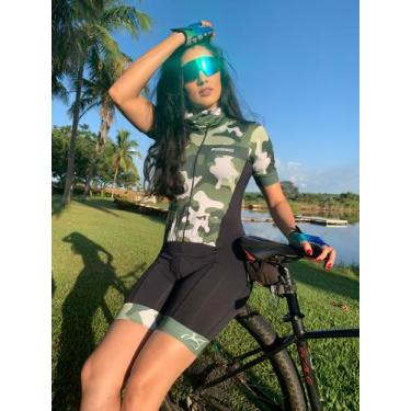 Imagem de Macaquinho Ciclismo Bikewings Camuflado, G
