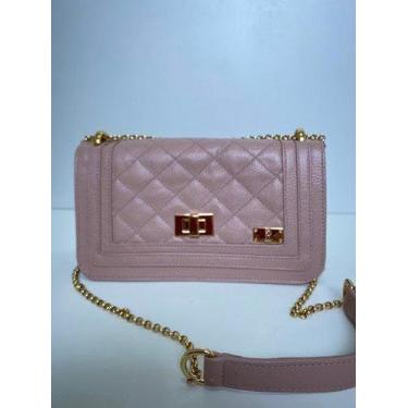 Imagem de Bolsa  matelassê alça corrente transversal - Caprina, Rosê