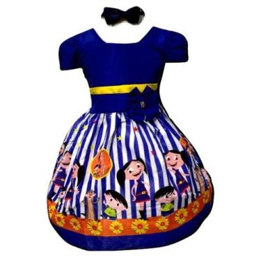 Imagem de Vestido Temático Luna Nova - Pequenos Encantos Baby, Azul, P 2/3 ANOS