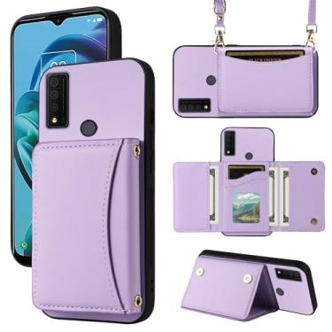 Imagem de Furiet Capa carteira para TCL 30XE/30V/4X/20AX/20A/20R/Bremen 5G com alça transversal couro PU porta-cartão acessórios à prova de choque capa fina para celular TLC T601DL 30 XE XE5G V 20 AX R A 6,67