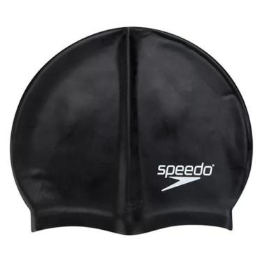 Imagem de Touca de Natação Speedo Silicone Lisa Unissex, Único, Preto