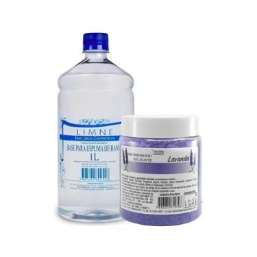 Imagem de Kit Banheira 1L Espuma Banho E Sais de Banho Lavanda 900gr - Embaleve 