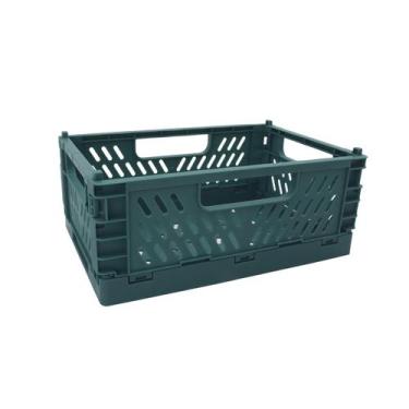 Imagem de caixa organizadora 2,3L dobrável de plástico multiuso - Oikos, U, VERD