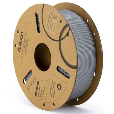 Imagem de ELEGOO Filamento PLA 1,75mm Cinza 1 KG, Precisão Dimensional do Filamento da Impressora 3D +/- 0,02 mm, Carretel de Papelão de 1kg (2,2lbs) Filamento de Impressão 3D