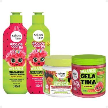 Imagem de Kit Salon Line Kids: Shampoo e Condicionador + Creme para Pentear 500g