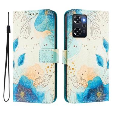 Imagem de Capa carteira para Oppo Reno 9A, 3 compartimentos para cartão, 1 compartimento para dinheiro, capa flip de couro PU com padrão fofo, capa com fivela magnética à prova de choque, compatível com sem fio