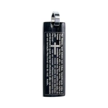Imagem de Pingente Aço Retângulo com Pai Nosso IPB 42x12mm - Convex