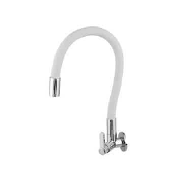 Imagem de Torneira Gourmet Flexível Para Cozinha Linha Color White Parede - Cama