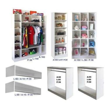Imagem de Caixa Organizador Prateleiras Roupas Brinquedos Loja Closet - Magia Mó