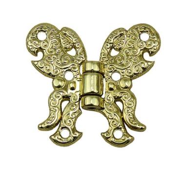 Imagem de Kit Dobradiça Borboleta Papilon 4 Peças Decoração P/ Caixas Mdf - Meta