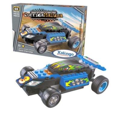 Imagem de Brinquedo de Montar Carrinho Corrida Maluca Sem Derrota 60 Peças Xalin