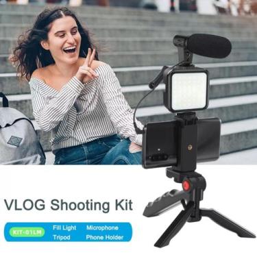 Imagem de  iluminação de vídeo LED, kit de vídeo Vlog da Andoer para telefone co