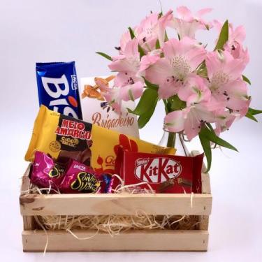 Imagem de Caixotinho de Chocolate com Flor - Nestlé, Lacta e Garoto