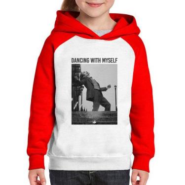 Imagem de Moletom Infantil Dancing with myself - Foca na Moda, Branco, Vermelho,