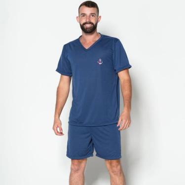 Imagem de Pijama Masculino Liso Curto Short e Camisa Verão - Bella Fiore Modas, 