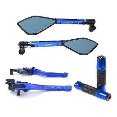 Imagem de Kit Manete Manopla Retrovisor Suzuki Dl-650 Vstrom Gsx 750f - NoBrand,