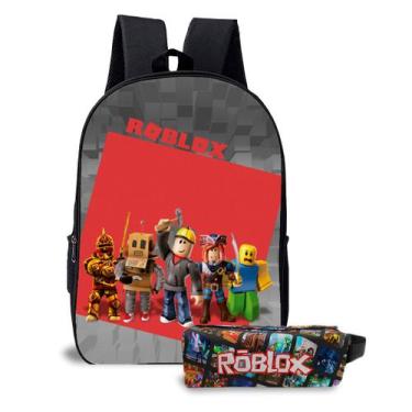 Imagem de Kit Mochila com Estojo Escolar Infantil do Roblox Menino e Menina  - U