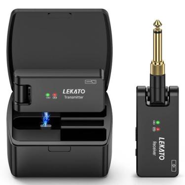 Imagem de Sistema de Guitarra Sem Fio LEKATO WS-100 com Estojo de Carregamento