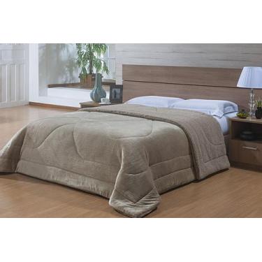 Imagem de Edredom - Queen Size - Dupla Face - Capetown - Sherpa - Caqui - Niazit