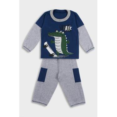 Imagem de Conjunto de Inverno Infantil Mescla com Jacaré - Destak, 1