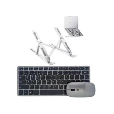 Imagem de Teclado Recarregável e Mouse + Suporte Para Notebook Lenovo V14 14" In