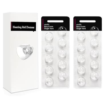 Imagem de Cúpulas de aparelho auditivo de 8 mm de ventilação única para Oticon Minifit, suprimentos de aparelho auditivo Oticon, acessórios de peças de reposição, cúpulas Oticon universais para kits de limpeza
