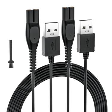 Imagem de Carregador compatível com Philips Norelco OneBlade QP2724 QP2834 MG5910 MG7910 MG9510 MG9520 PQ888 PQ889 Cabo de alimentação para barbeador Norelco 2400 3600 Cabo de carregamento USB A