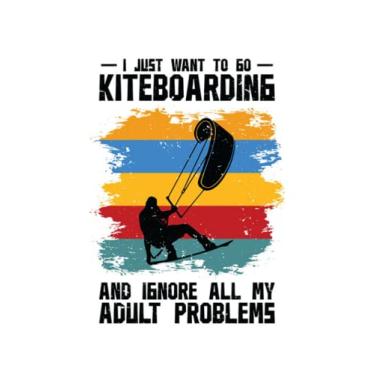 Imagem de Kiteboarding Kiteboarding Adult Problem Kite Surfer Enthusiast 1: Notebook Designed (8.5 x 11)