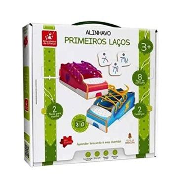 Imagem de Brinquedo Pedagógico Madeira Primeiros Laços Brincadeira de Criança