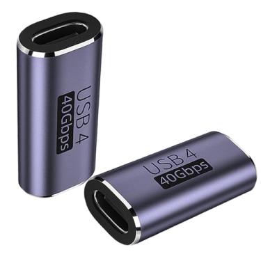 Imagem de Sooiiyu Adaptador USB C Fêmea para Fêmea, 40 Gbps, 100 W, 8K a 60 Hz, Compatível com iPad, Thunderbolt 4/3, MacBook