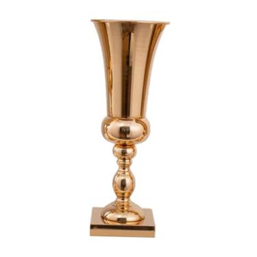 Imagem de Bothyi Vaso de flores trompete, arranjo de flores para casamento, vaso de flores trompete, peça central, vaso de flores para cerimônia de recepção, decoração, 15x19x47cm