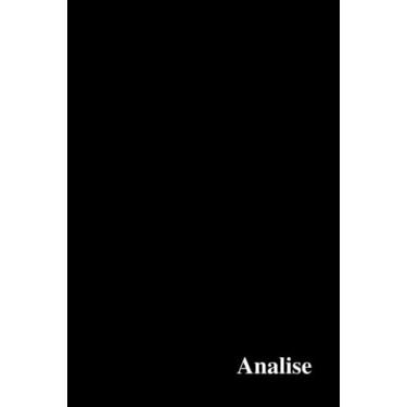 Imagem de Black lined hardcover notebook with the name Analise